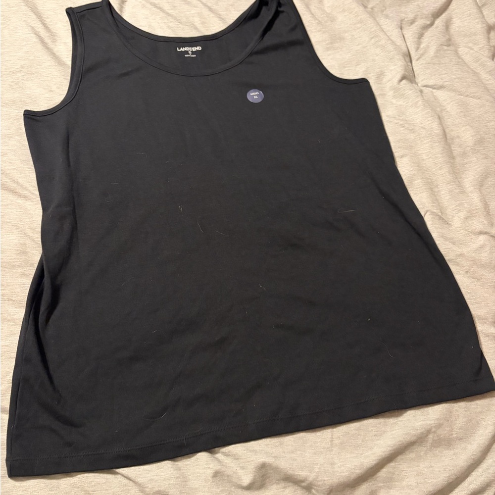 Lands' End Women's Classic Black Tank Top